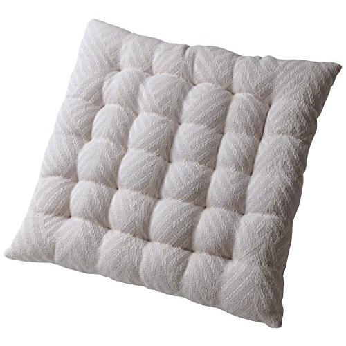 萩原 シートクッション 座布団 ホワイト 約40X40cm 「クラック」 綿100% | 