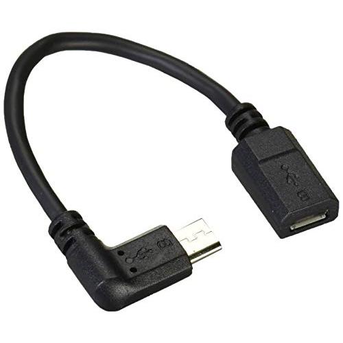エレコム(ELECOM) ELECOM 変換アダプタ L字 microBメス-microBオス USB2.0 ブラック 0.1m TB-MBFM | 