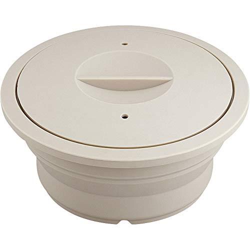 和平フレイズ 電子レンジ調理 シリコーンスチーマー 鍋型 アイボリー 蒸し料理 煮込み料理 麺類 ケーキ作り オーブンにも対応 耐熱200度 レ | 