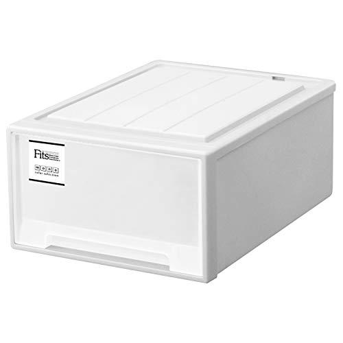 天馬 耐久性に特化した収納ケース 日本製 フィッツケース クローゼット用 たわみにくい衣装ケース 引き出し 1個ずつ増やせて便利 【色 ホワイト | 