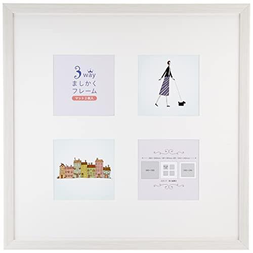 万丈 VANJOH 3wayましかくフレーム 30角 ホワイト 106334 [マット2枚付] | 