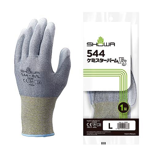 ショーワグローブ(Showaglove) 【カッター用手袋】No.544 ケミスターパームFS Lサイズ 1双 グレー 防刃 耐切創 手袋 | 