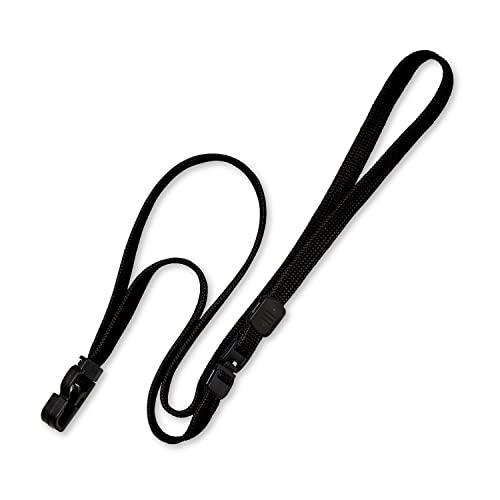 [オープン] 工業 ループクリップ 名札 ストラップ ネックストラップ 紐 ひも フック 落ちない 10本 ブラック 黒 NX-26-BK | 