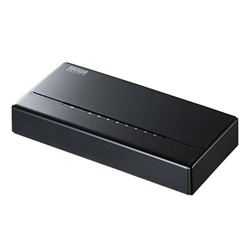 サンワサプライ スイッチングハブ(8ポート・マグネット付き) LAN-SWHP801BK | 