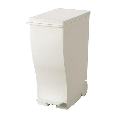 I'mD (アイムディ) ゴミ箱 キャスター付 Kcud クード スリムペダル (33L ホワイト) | 
