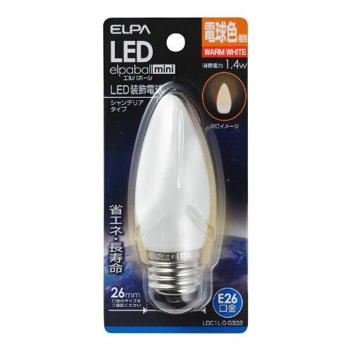 エルパ (ELPA) LED電球シャンデリア LED電球 照明 E26 電球色相当 LDC1L-G-G332 | 