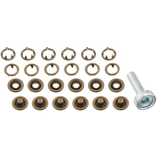 Clover ホック釦リング 10mm 6組入り アンティックゴールド 26-567 | 