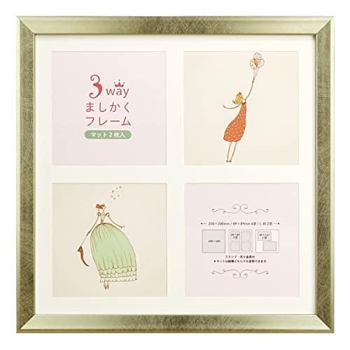 万丈 VANJOH 3wayましかくフレーム 20角 ゴールド 106722 [マット2枚付] | 