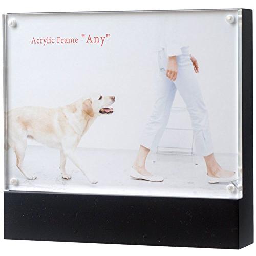 万丈VANJOH フォトフレーム Acrylic Frame Any 2L判 横置専用 ブラック AE-2LBK | 