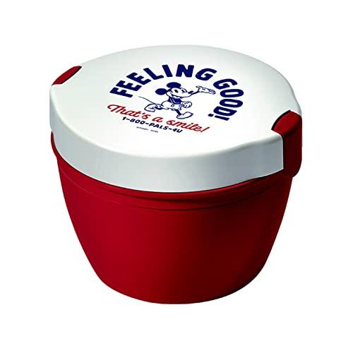アスベル 保温弁当箱 ランタスカフェ丼 ミッキー 620ml レッド 幅14.5ｃｍ×奥行13.8ｃｍ×高さ11.0ｃｍ 盛り付け簡単 MK21 | 