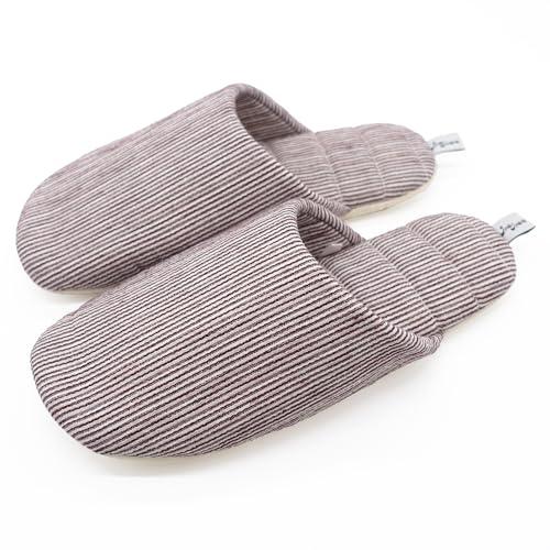 オクムラ スリッパ JyabJyab コットンリネン M レッド AAAA2031RE洗って絞って干しやすい 軽くて柔らか | 