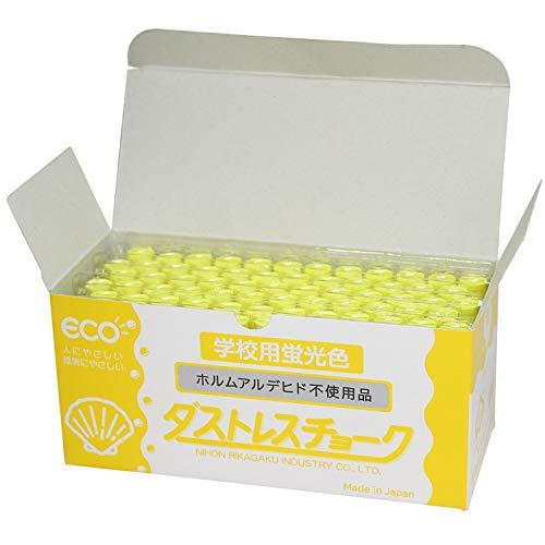 日本理化学 ダストレス蛍光チョーク DCK-72-Y 黄 72本 | 