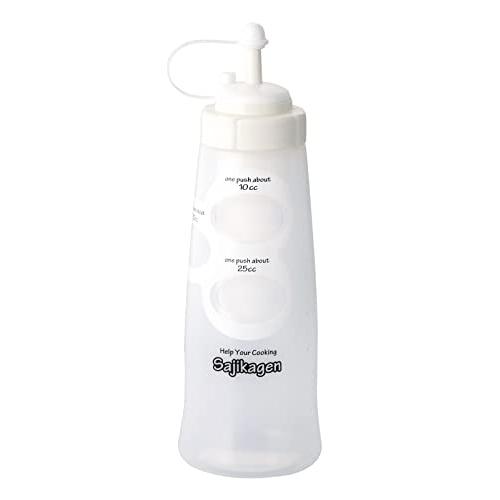 台和(Daiwa) 調味料ボトル ドレッシングボトル 600ml ホワイト 目盛り付き ワンプッシュ 10cc 25cc 30cc 日本製 調味 | 