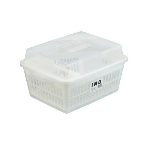 イノマタ化学 クリアーフード付 水切りセット M型 約42×30.5×H23cm | 