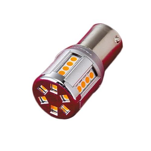 VALENTI(ヴァレンティ) ジュエルLEDバルブ S25ダブル 【ピン角180°】 （バイク用ウインカーランプ） アンバー 1個入り M09 | 