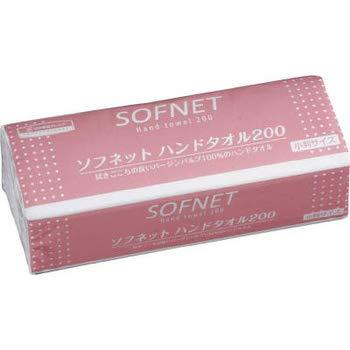 日本製紙 クレシア ハンドタオル ペーパータオル ソフネット 小判サイズ 200枚 x 10パック | 