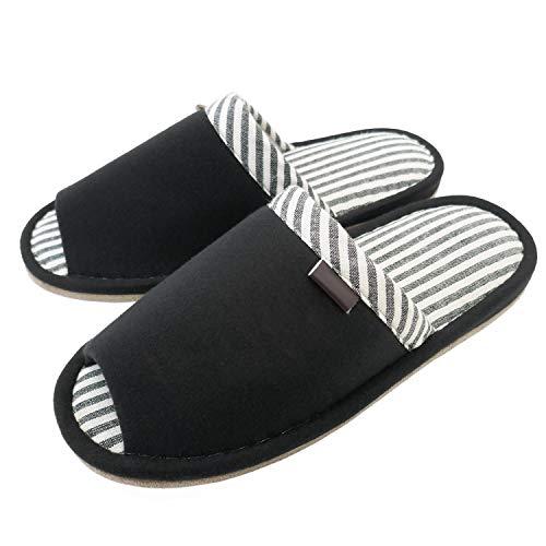 OKUMURA AAAA6917BKオクムラ 大きいサイズ俺のスリッパ29cmまでモノトーンカフス スタンダードスリッパ (ブラック) | 