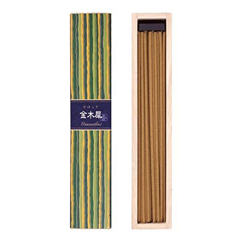 日本香堂(Nippon Kodo) かゆらぎ 金木犀 スティック 40本入 香立付 単品 ホワイト 1個 (x 1) | 