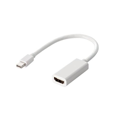 エレコム Mini DisplayPort (オス) - HDMI (オス) 変換アダプタ 15cm ホワイト AD-MDPHDMIWH | 