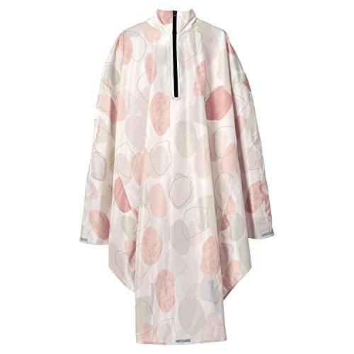 [Wpc.] レインポンチョ) チャリーポンポン ニュアンスパターン ピンク レディース 自転車対応 カッパ レインコート ポンチョ めくれ防止 | 