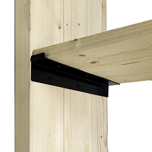 和気産業 Walist ウォリスト 棚受金具3枚用 黒 267mm DIY 壁面 収納 WAT-007 2個入 | 