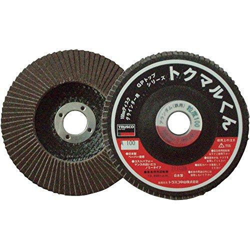 TRUSCO(トラスコ) GPトップトクマルくん アランダム Φ100 10枚入 320# GP100TM-320 | 