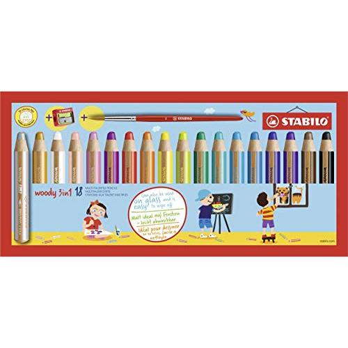 STABILO 色鉛筆 ウッディー3in1 18色 880-18-3 | 