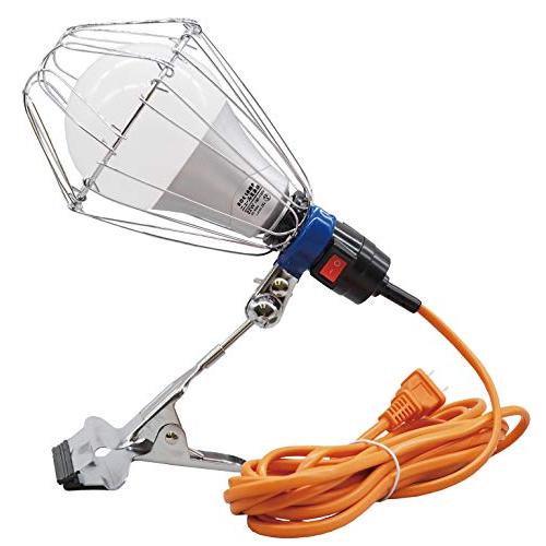 ウイングエース LED電球付 屋内用クリップランプ ニュールミネアルファ 5mコード LA-2205A-LED | 