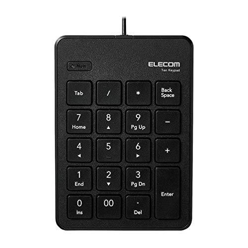 エレコム テンキー 有線 パンタグラフ 薄型 ブラック TK-TCP018BK | 