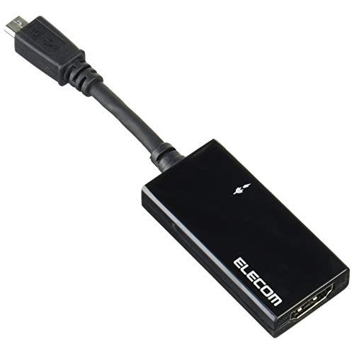 ELECOM MHL変換アダプタ Galaxy非対応 DH-MHLAD01BK | 