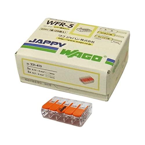 JAPPY ワンタッチコネクタ クリアタイプ 電極数5本 WFR-5-JP 25個 | 