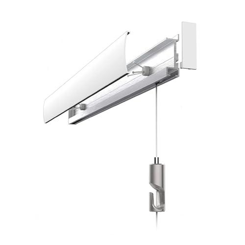 福井金属工芸 レールサン ピクチャーレール 幅65cm スタイリッシュ ボール式 白色ミニワイヤーセット 額 絵画展示 DIY 賃貸 壁面 石膏ボ | 