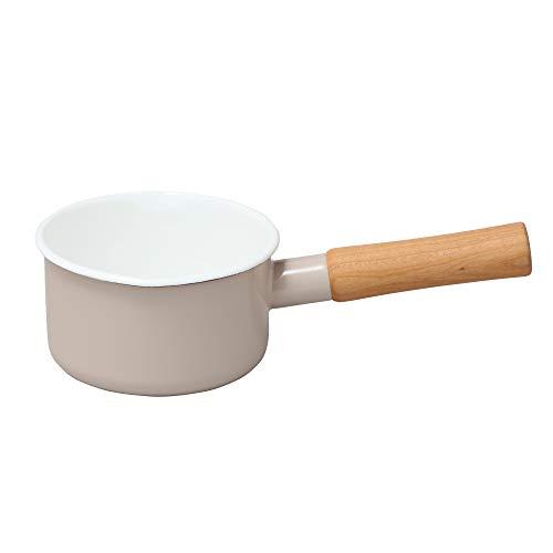 野田琺瑯 ミルクパン ホーロー 12cm ガス火対応 ベージュ 日本製 クルール CL-12MBE | 