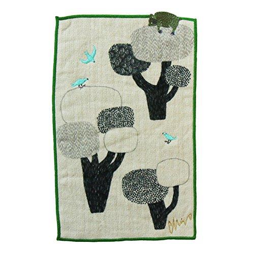 楠橋紋織 morita MiW 小さなポケットハンカチ ダラリクマ グリーン A-64790-86-G 15.5×25cm | 