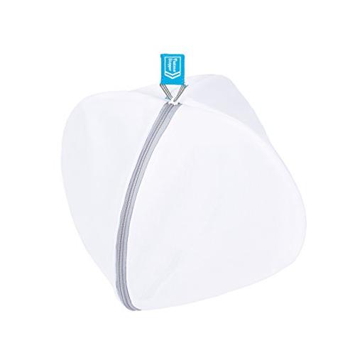 東和産業 洗濯ネット ホワイト 33×33cm ファスナーがひらかない 丸型 22364 | 