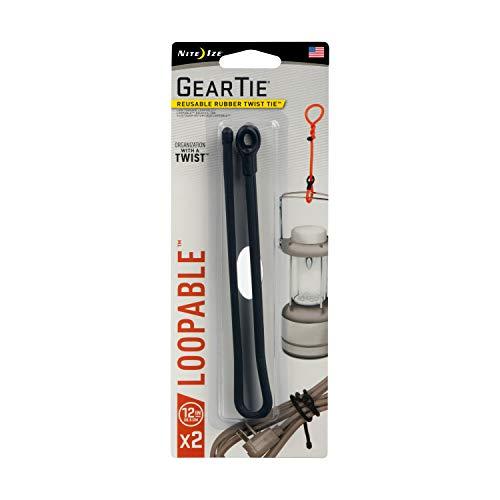 NITEIZE(ナイトアイズ) ギアータイ ループ&ツイスト 12インチ 2個入 ブラック (日本正規品) | 