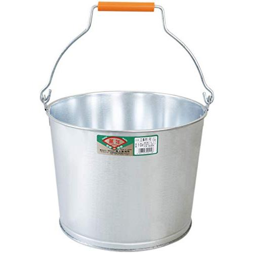 尾上製作所(ONOE) バケツ工事用1号 [10リットル 底が広く安定性・耐久性あり 衝撃や寒さに強い亜鉛鉄板 耳は二重耳で曲がったり折れない | 