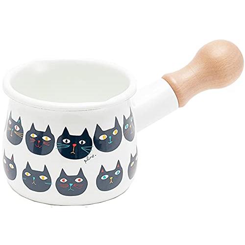 タマハシ ミルクパン ミニ ホーロー 550ml ガス火専用 日本製 プルーン ホワイト ミミココモモ TYJ-728 | 