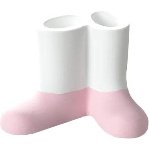 アネスティ 珪藻土 歯ブラシ スタンド 2本用 ピンク 幅8.3×奥行5.5×高さ5.5cm Karari 水滴を吸い取る HO1898 | 