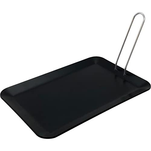 カクセー 鉄板 角型 幅26cm×奥行18cm×高さ1.3cm 厚さ3mm 直火専用 グリルプレート ハンドル付き シーズニング不要 アウトドア | 