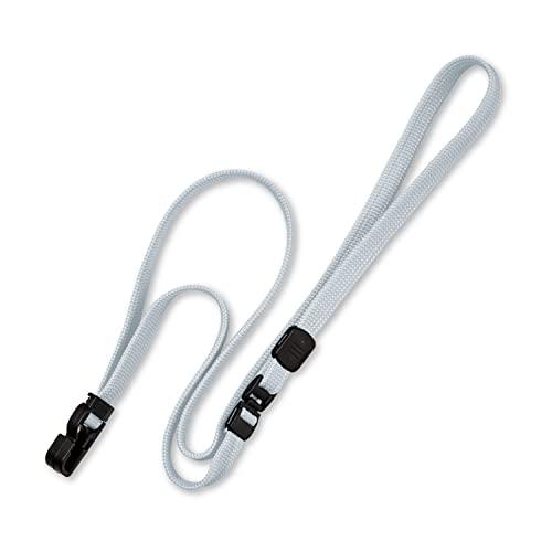 オープン工業 ループクリップ 名札 ストラップ ネックストラップ 紐 ひも フック 落ちない 10本 クールグレー NX-26-CGY | 