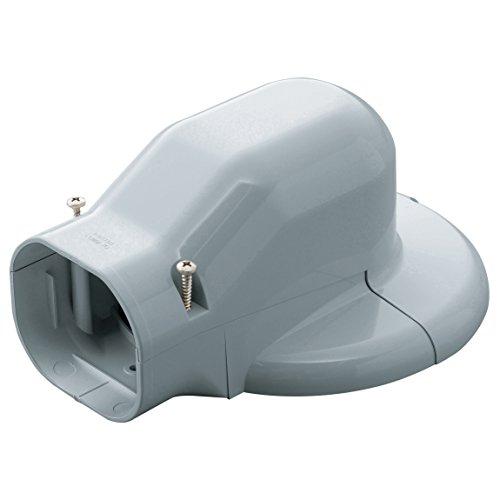 因幡電工 配管化粧カバー ウォールコーナーエアコンキャップ用 壁面取り出し グレー LDWM-90-G | 