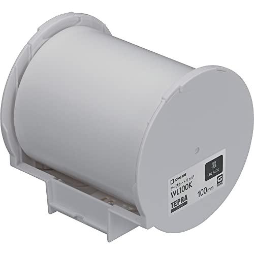 キングジム テープカートリッジ テプラGrand WL100K 100mm 黒 | 