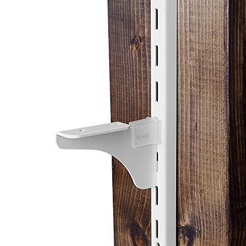 和気産業(Waki Sangyo) 1X4ピラシェル棚受 棚受け金具 白 1X4材 1枚用 左 ピラシェルシリーズ 棚板 壁面 収納 WPS01 | 