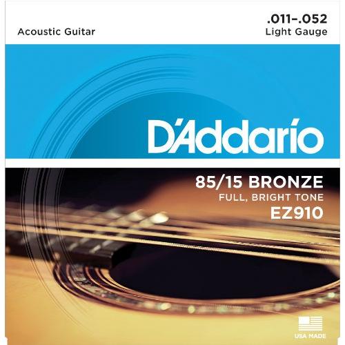 D'Addario ダダリオ アコースティックギター弦 85/15アメリカンブロンズ Light .011-.052 EZ910 【国内正規品】 | 