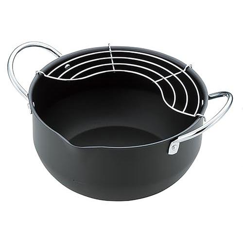 サミット工業 鉄なべ流 たっぷり深型揚げ鍋 22cm | 