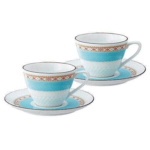 Noritake ノリタケ カップ & ソーサー (ペアセット) (コーヒー ティー 兼用) 125cc ハミングブルー 2客 ブルー ファイン | 
