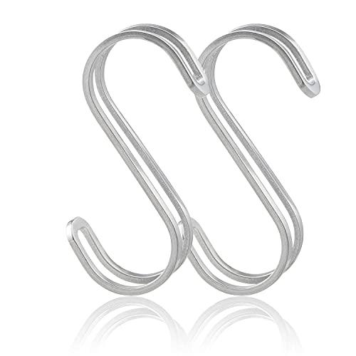 SORO:U ステンレス ダブル S字フック Mサイズ 2個入 (耐荷重7kg) 18-8ステンレス製 | 