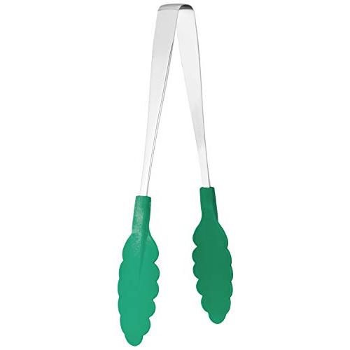 遠藤商事 業務用 抗菌 耐熱カラフルトング グリーン 金属部ステンレススチール 先端部66ナイロン、ガラス繊維(抗菌剤入) 日本製 BTV760 | 