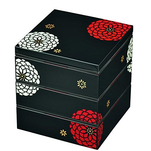 日本製 HAKOYA たつみや 18.0匠三段重 黒 百華 54503 | 